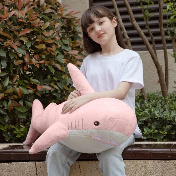 Morimos 32" Pink Shark Pillow Plush. Brand New With Tags. - Picture 5 of 12